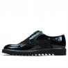 Zapatos casuales para hombre 831 charol negro combinado
