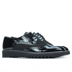 Zapatos casuales para hombre 831 charol negro combinado