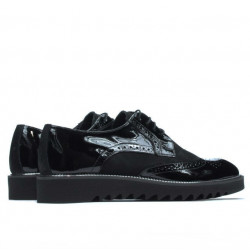 Zapatos casuales para hombre 831 charol negro combinado