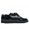 Zapatos casuales para hombre 831 charol negro combinado