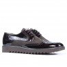 Zapatos casuales para hombre 831 charol café combinado