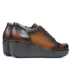 Zapatos casuales de mujer 668 marrón combinado
