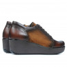 Zapatos casuales de mujer 668 marrón combinado