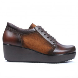 Zapatos casuales de mujer 668 marrón combinado