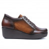Zapatos casuales de mujer 668 marrón combinado