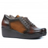 Zapatos casuales de mujer 668 marrón combinado