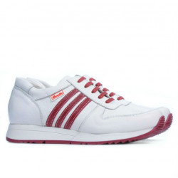 Zapatos deportivos de mujer 665 blanco+rojo