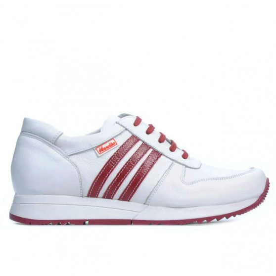 Zapatos deportivos de mujer 665 blanco+rojo