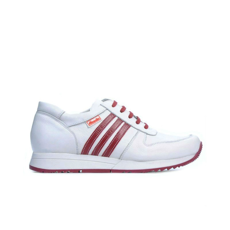 Zapatos deportivos de mujer 665 blanco+rojo