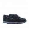 Zapatos para niños pequeños 01c negro de terciopelo