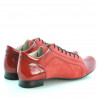 Zapatos casuales de mujer 645 rojo combinado