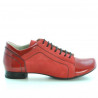 Zapatos casuales de mujer 645 rojo combinado