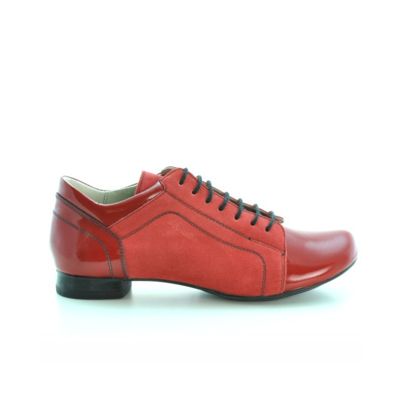 Zapatos casuales de mujer 645 rojo combinado