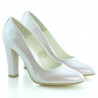 Zapatos elegantes de mujer 1214 charol beige nácar