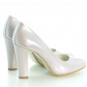 Zapatos elegantes de mujer 1214 charol beige nácar