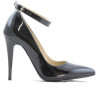 Zapatos elegantes de mujer 1247 charol petróleo nácar