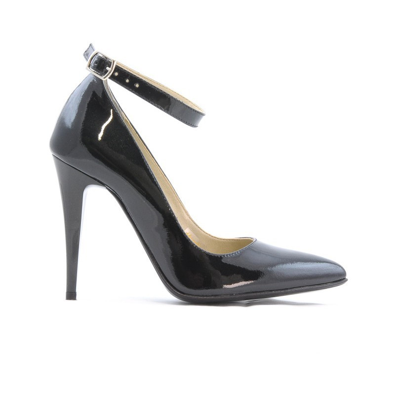 Zapatos elegantes de mujer 1247 charol petróleo nácar