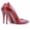 Zapatos elegantes de mujer 1241 charol burdeos