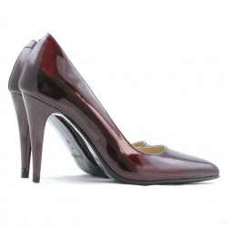Zapatos elegantes de mujer 1246 charol burdeos 01