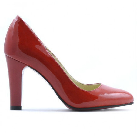 Zapatos elegantes de mujer 1243 charol rojo01