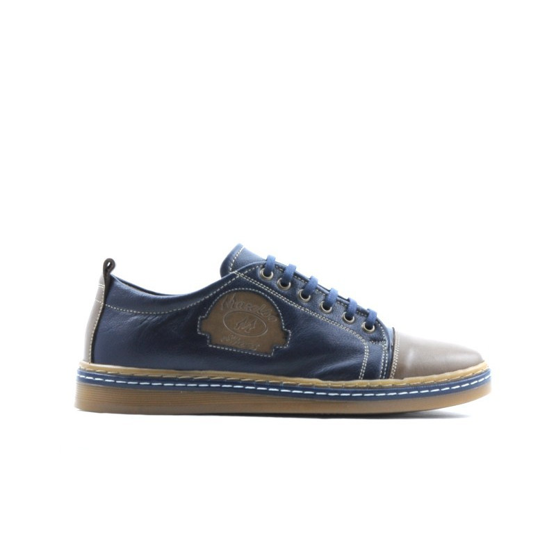 Zapatillas para adolescentes 392 marrón+índigo