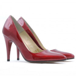 Zapatos elegantes para dama 1246 charol burdeos