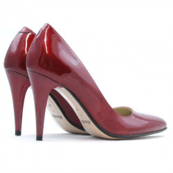 Zapatos elegantes para dama 1246 charol burdeos
