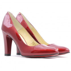 Zapatos elegantes de mujer 1243 charol burdeos