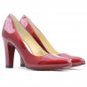 Zapatos elegantes de mujer 1243 charol burdeos