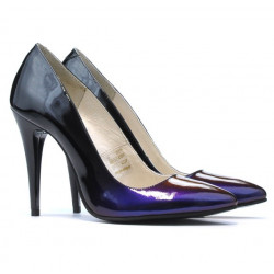 Zapatos elegantes 1241 charol negro+lila (cameleon)