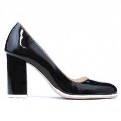 Zapatos elegantes/casuales de mujer 1254 charol negro