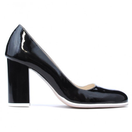 Zapatos elegantes/casuales de mujer 1254 charol negro
