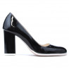 Zapatos elegantes/casuales de mujer 1254 charol negro