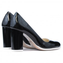 Zapatos elegantes/casuales de mujer 1254 charol negro