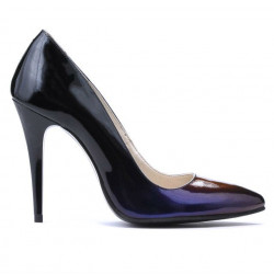 Zapatos elegantes 1241 charol negro+lila (cameleon)