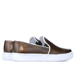 Zapatillas deportivas mujer 658 charol cobrizo biz