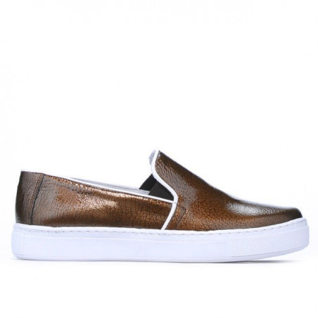 Zapatillas deportivas mujer 658 charol cobrizo biz