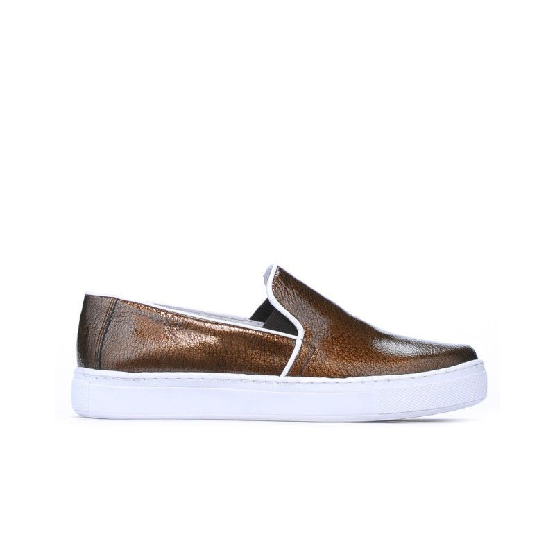 Zapatillas deportivas mujer 658 charol cobrizo biz