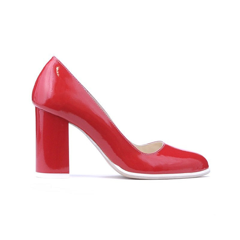 Zapatos elegantes/casuales mujer 1254 charol rojo