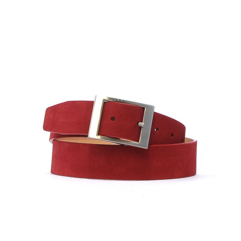 Cinturón mujer 02m rojo terciopelo