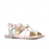 Sandalias para niños pequeños 40c charol beige+rosa