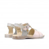Sandalias para niños pequeños 40c charol beige+rosa