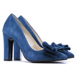Zapatos elegantes de mujer 1252 turquesa antílope