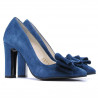 Zapatos elegantes de mujer 1252 turquesa antílope