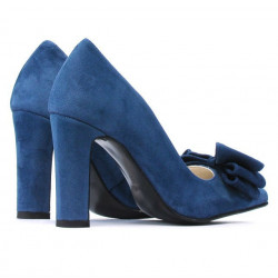 Zapatos elegantes de mujer 1252 turquesa antílope
