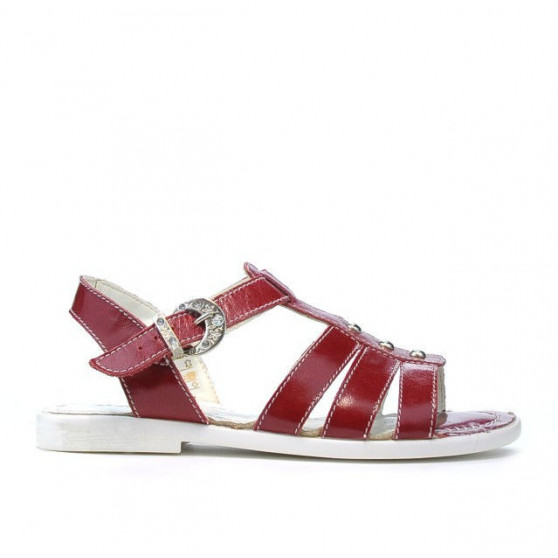 Sandalias para niños 530 charol rojo