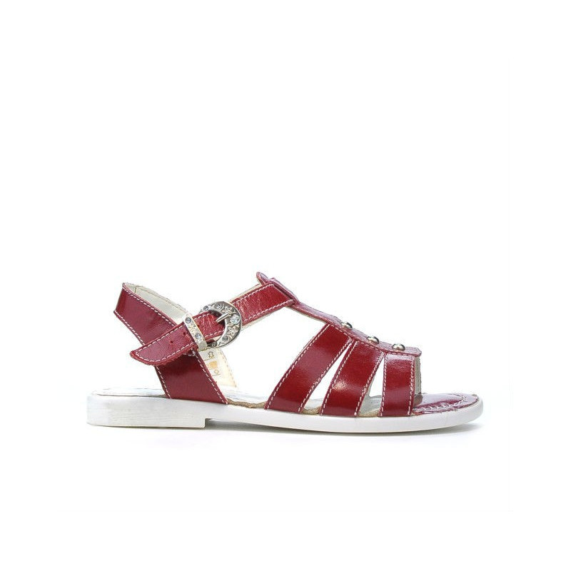 Sandalias para niños 530 charol rojo