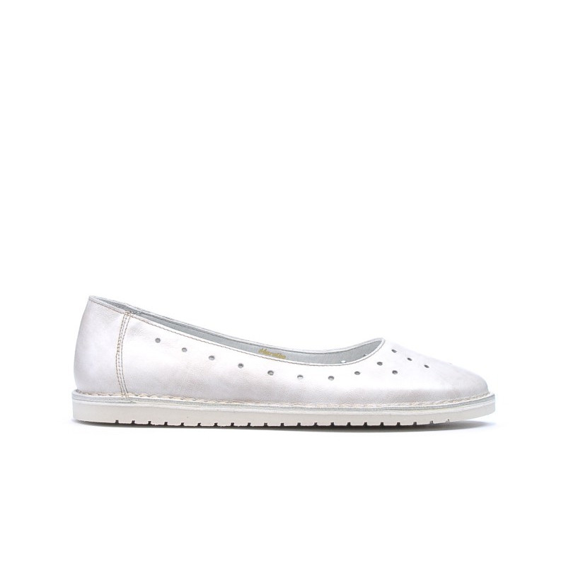 Bailarinas mujer 7004 beige nácar