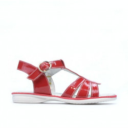 Sandalias para niños pequeños 53c charol rojo