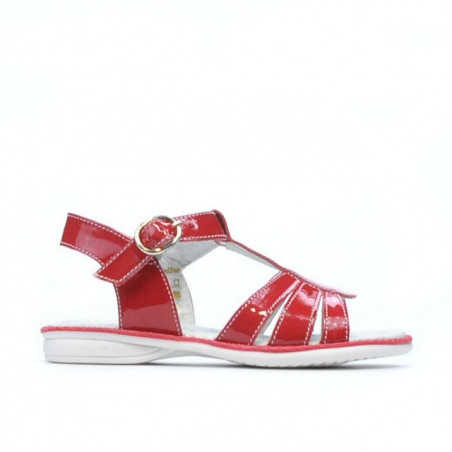 Sandalias para niños pequeños 53c charol rojo